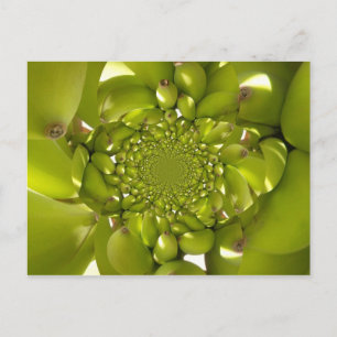 Carte Postale Or vert : banane tropicale Twist Kaleidoscope