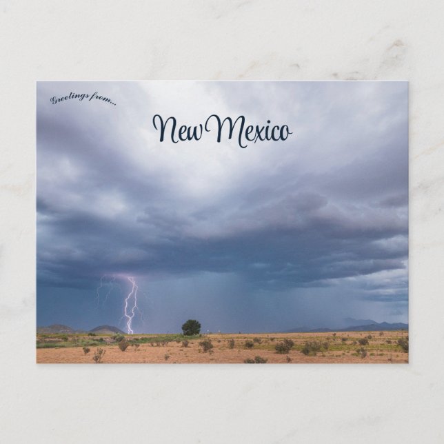 Carte Postale Orage sur le Nouveau-Mexique (Devant)