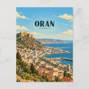 Carte Postale Oran Algérie Art de Voyage Rétro