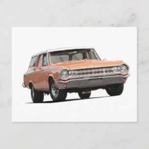 Carte Postale Orange 1964 Dodge Station Wagon