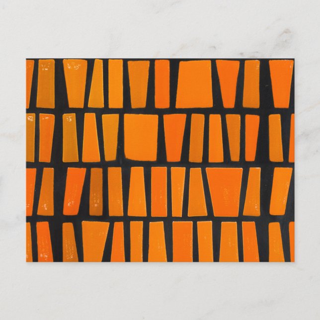 Carte Postale Orange and black african tribal pattern (Devant)