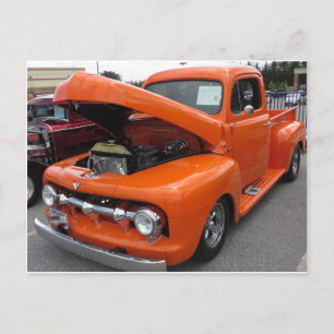 Carte Postale Orange Antique Truck