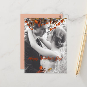 Carte Postale Orange Brown Folithe Valentine Ajouter Votre Propr