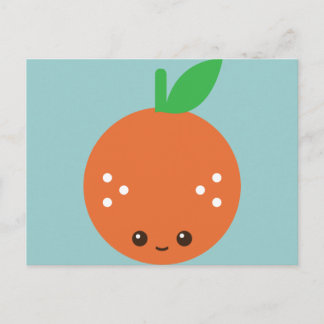 Carte Postale Orange de Kawaii