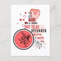 Orange et noir Serpents offensés citation sarcasti