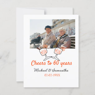 Carte Postale Orange félicite pour les 60 ans de mariage