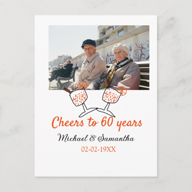 Carte Postale Orange félicite pour les 60 ans de mariage  (Devant)