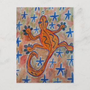 Carte postale Orange Gecko