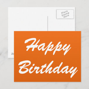 Carte postale Orange Happy Birthday