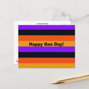 Carte Postale Orange, Jaune, Violet et Grandes Noires