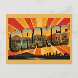 Carte Postale Orange NSW Australie Ville de Volcan Vintage
