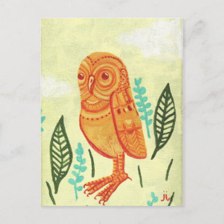 Carte Postale Orange Owl