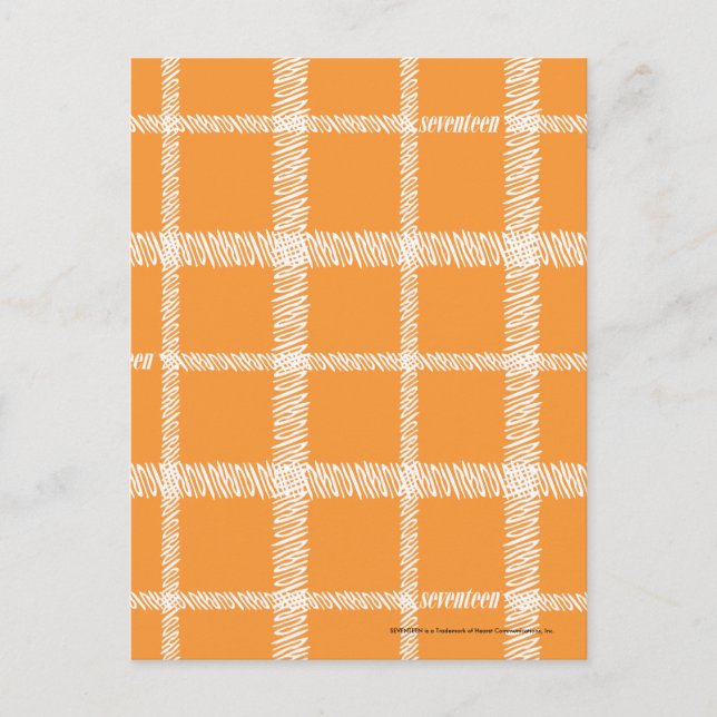 Carte Postale Orange Plaid (Devant)