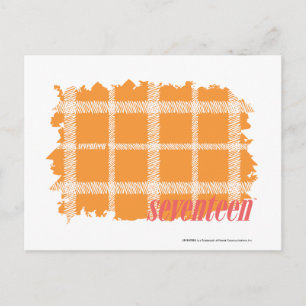 Carte Postale Orange Plaid 3