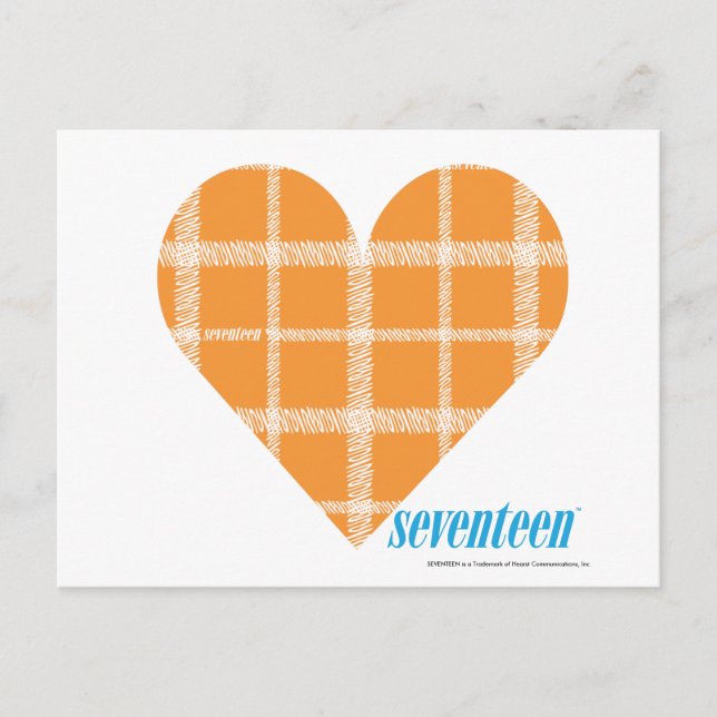 Carte Postale Orange Plaid 4 (Devant)
