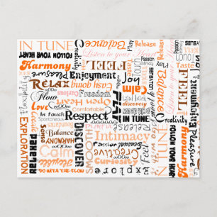 Carte Postale Orange Sacral Chakra Affirmations positives