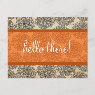 Carte postale Orange Vintage Zinnia