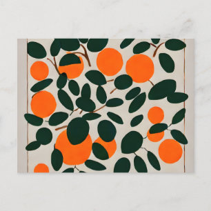 Carte Postale Oranges fruits minimal