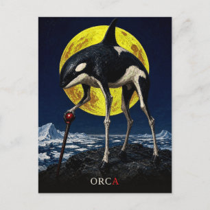 Carte Postale Orca Cane gothique Surréaliste