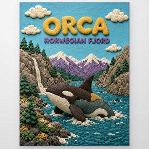 Carte Postale Orca Fjord Norvégien Moderne KlayKoo