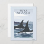 Carte Postale Orca Whales #1 - Sitka, Alaska (Devant / Derrière)