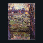 Carte Postale Orchard à Blossom, Arles par Vincent van Gogh<br><div class="desc">Verger à Blossom avec Vue sur Arles par Vincent van Gogh est un post impressionnisme d'art vintage paysage peinture nature. Paysage arboré dans un verger fleuri au printemps. Une ferme biologique avec la ville d'Arles, France au loin. À propos de l'artiste : Vincent Willem van Gogh (1853-1890) fut l'un des...</div>