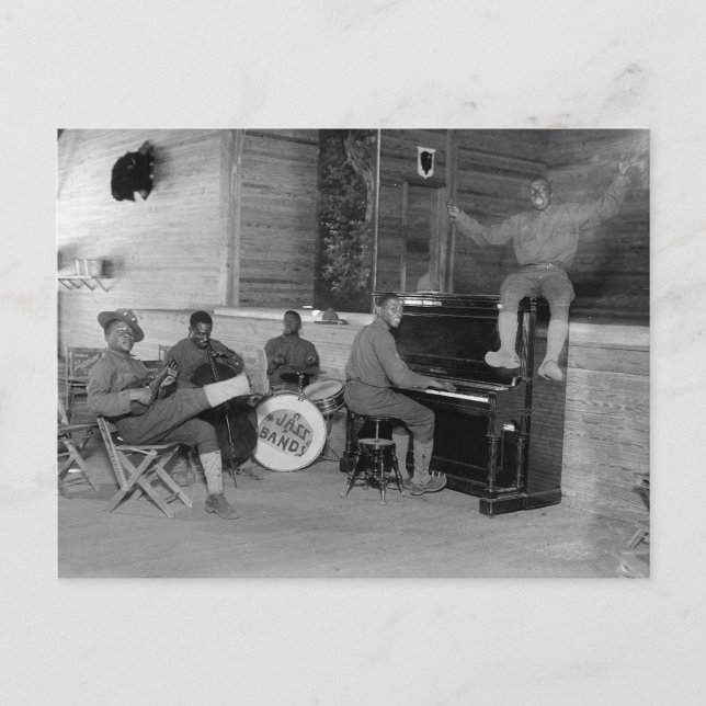 Carte Postale Orchestre de jazz, 1918 (Devant)