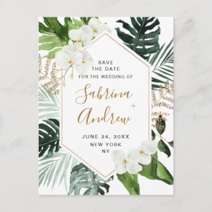 Carte Postale Orchid Bohemian Greenery Mariage Enregistrer La Da