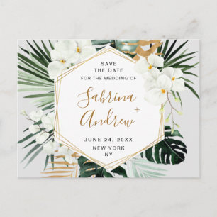 Carte Postale Orchid Bohemian Greenery Mariage Enregistrer La Da