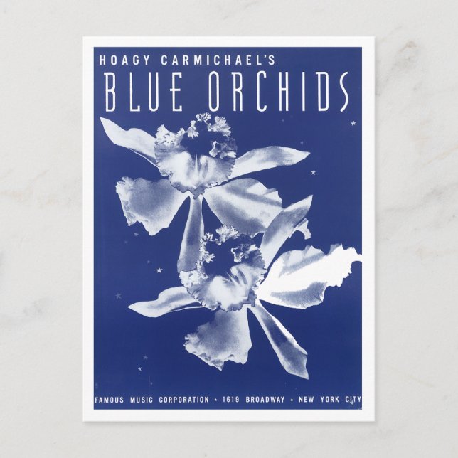 Carte Postale "Orchidées bleues" de Hoagy Carmichael (Devant)