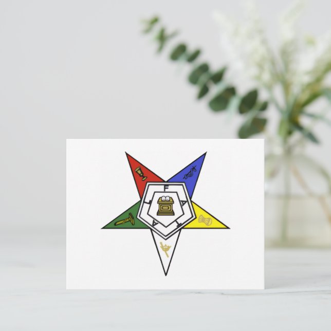 Carte Postale Order of the Eastern Star Emblem (Debout devant)