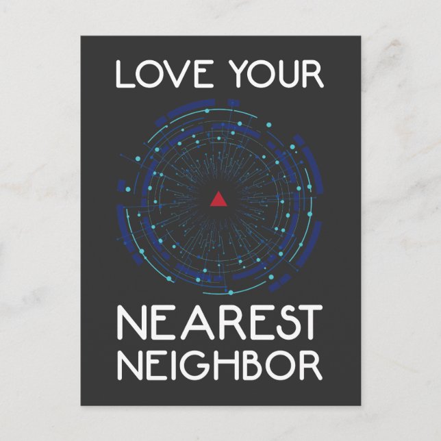 Carte Postale Ordinateur Apprentissage Algorithme Voisin le plus (Devant)