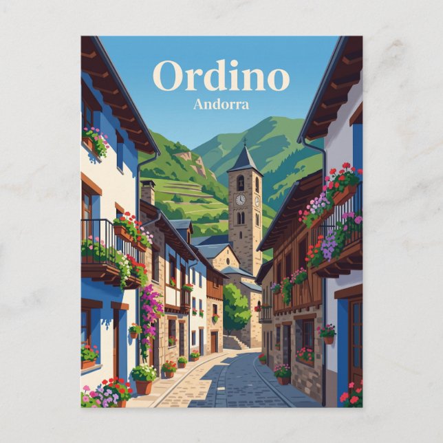 Carte Postale Ordino Andorre (Devant)