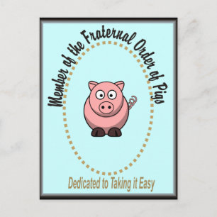 Carte Postale Ordre fraternel des cochons