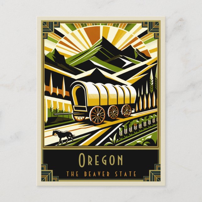 Carte Postale Oregon | Art déco (Devant)