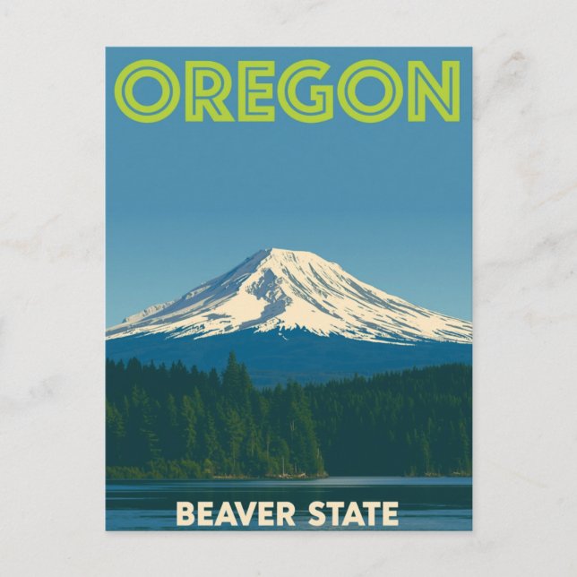 Carte Postale Oregon Beaver State (Devant)