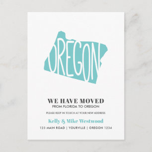 Carte Postale OREGON Nous avons déménagé Nouvelle adresse Nouvea