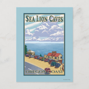 Carte Postale Oregon Sea Lion Caves Poster Vintage voyage