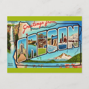 Carte Postale Oregon vintage  Bienvenue
