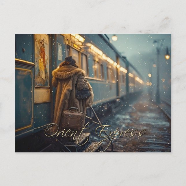 Carte Postale Orient Express Train Voyage Ai Imaginé (Devant)