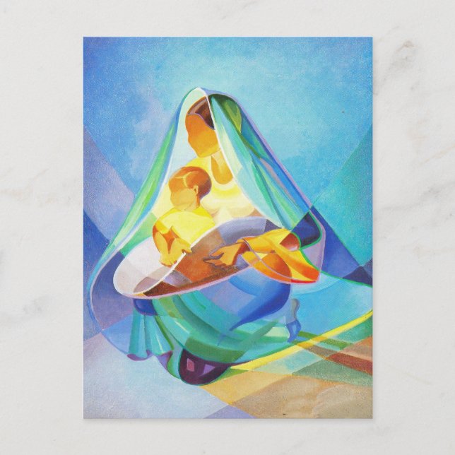 Carte Postale Oriental nativity scene, Mary, Jesus, Bethlehem (Devant)