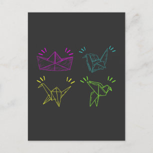 Carte Postale Origami en papier pliage de papier japonais