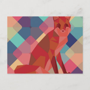 Carte Postale Origami Fox