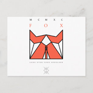 Carte Postale origami renard