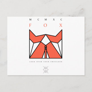 Carte Postale origami renard