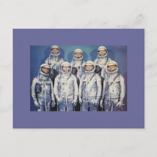 Carte Postale Original 7 astronautes de Mercure