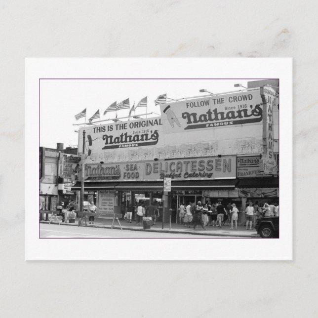 Carte Postale Original Nathan's Hot Dogs (Coney Is., NY) (Devant)