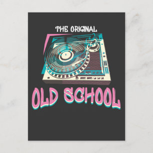 Carte Postale Original Old School Tourne-disque Vinyl DJ Music