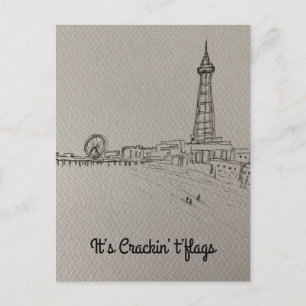 Carte postale originale de la tour Blackpool