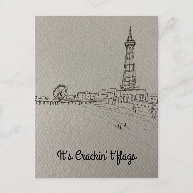 Carte postale originale de la tour Blackpool (Devant)